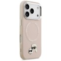 Karl Lagerfeld nakładka Magsafe PU case with Karl&Choupette heads pins logo and metal camera buttons do iPhone 17 Pro beżowa