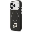 Karl Lagerfeld nakładka Magsafe PU case with Karl&Choupette heads pins logo and metal camera buttons do iPhone 17 Pro czarna