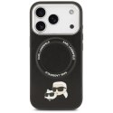Karl Lagerfeld nakładka Magsafe PU case with Karl&Choupette heads pins logo and metal camera buttons do iPhone 17 Pro czarna