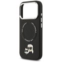 Karl Lagerfeld nakładka Magsafe PU case with Karl&Choupette heads pins logo and metal camera buttons do iPhone 17 Pro czarna