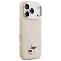 Karl Lagerfeld nakładka Magsafe PU case with Karl&Choupette heads pins logo and metal camera buttons do iPhone 17 Pro szara