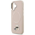 Karl Lagerfeld nakładka Magsafe PU case with Karl&Choupette heads pins logo and metal camera buttons do iPhone 17 beżowa