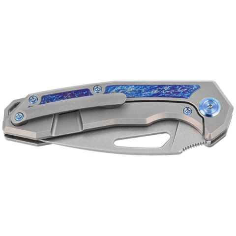 Nóż składany Kubey KB Knives Coeus Gray Titanium/Timascus, Beadblasted CPM S35VN (KB286A)