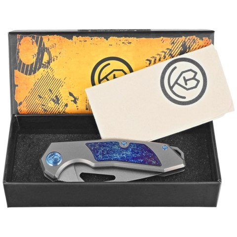 Nóż składany Kubey KB Knives Coeus Gray Titanium/Timascus, Beadblasted CPM S35VN (KB286A)