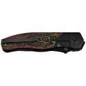 Nóż składany Kubey KB Velvet Snake Black DLC Titanium/Watermelon Sugar Camo Carbon, Black DLC M390 by Bastard Knives (KB266C)