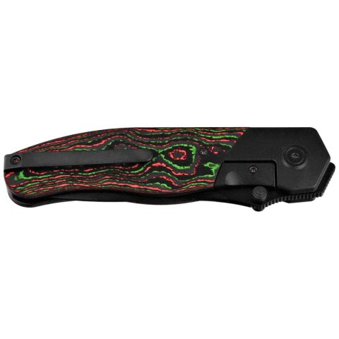 Nóż składany Kubey KB Velvet Snake Black DLC Titanium/Watermelon Sugar Camo Carbon, Black DLC M390 by Bastard Knives (KB266C)
