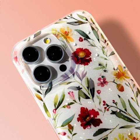 Nakładka Glow Glam do Xiaomi Redmi 14C 4G/ 14C 5G / Redmi A4 / POCO C75 biała