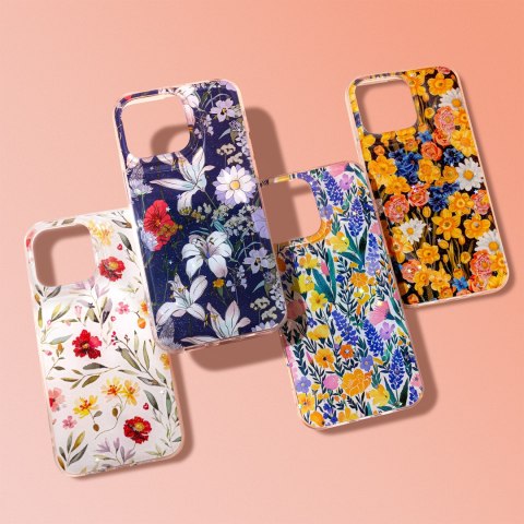 Nakładka Glow Glam do Xiaomi Redmi 14C 4G/ 14C 5G / Redmi A4 / POCO C75 biała
