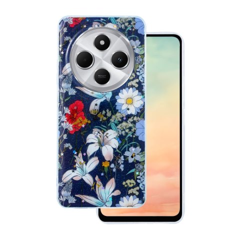 Nakładka Glow Glam do Xiaomi Redmi 14C 4G/ 14C 5G / Redmi A4 / POCO C75 niebieska