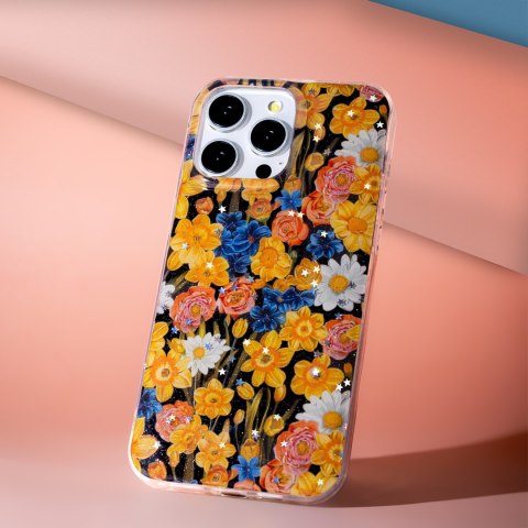 Nakładka Glow Glam do Xiaomi Redmi 14C 4G/ 14C 5G / Redmi A4 / POCO C75 pomarańczowa
