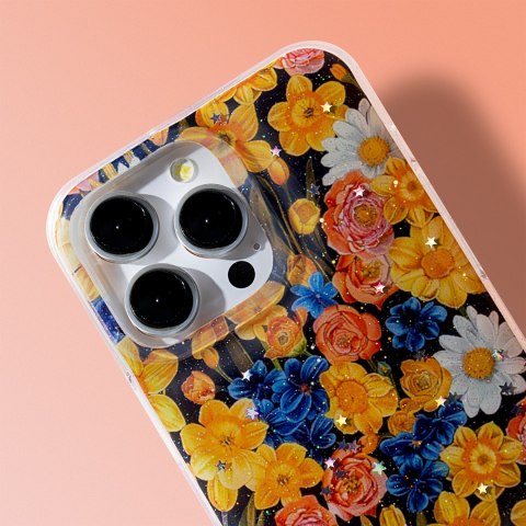 Nakładka Glow Glam do Xiaomi Redmi 15C 4G EU / 15C 5G EU (173.16 x 81.06 x 8.2 mm) pomarańczowa