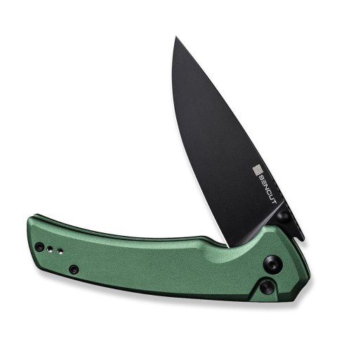 Nóż SENCUT Serene D2 Zielony Aluminium Drop Point 208mm