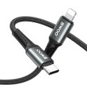 BWOO kabel Pleciony USB-C - Lightning 2m 30W czarny