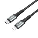 BWOO kabel Pleciony USB-C - Lightning 2m 30W czarny