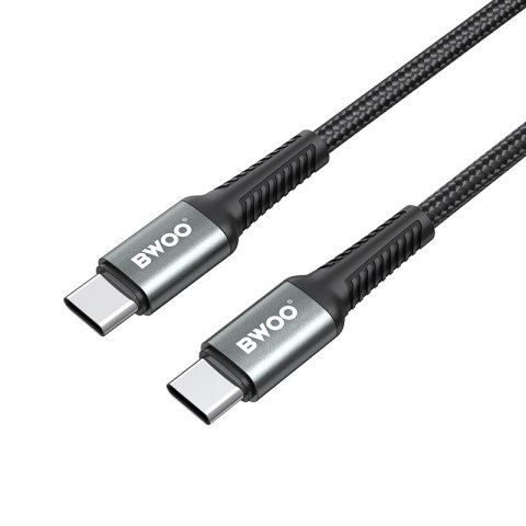 BWOO kabel Pleciony USB-C - USB-C 3m 60W czarny