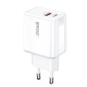 BWOO ładowarka sieciowa CDA182 QC 38W 1x USB-A + 1x USB-C z kablem USB-C-Lightning 1 m biała