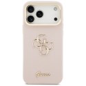 Guess nakładka Grained Big 4G & Stand Camera do iPhone 17 Pro Max różowa
