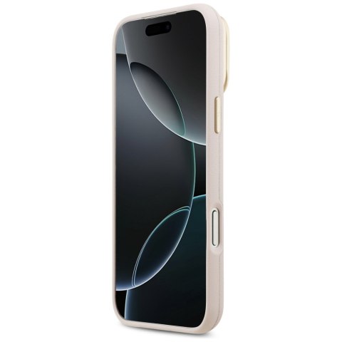 Guess nakładka Grained Big 4G & Stand Camera do iPhone 17 Pro Max różowa