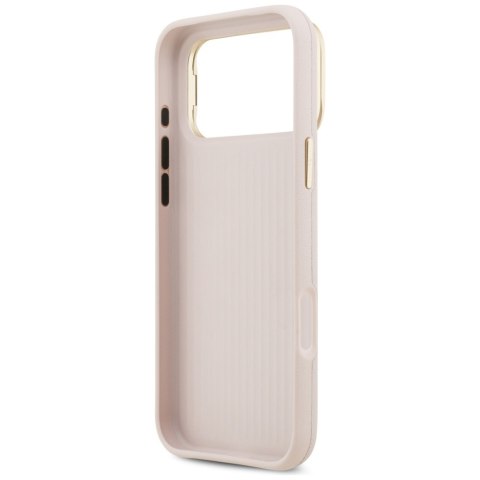 Guess nakładka Grained Big 4G & Stand Camera do iPhone 17 Pro Max różowa