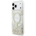 Guess nakładka Resin Bottom Glitter MagSafe do iPhone 17 Pro Max złota