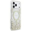 Guess nakładka Resin Bottom Glitter MagSafe do iPhone 17 Pro Max złota