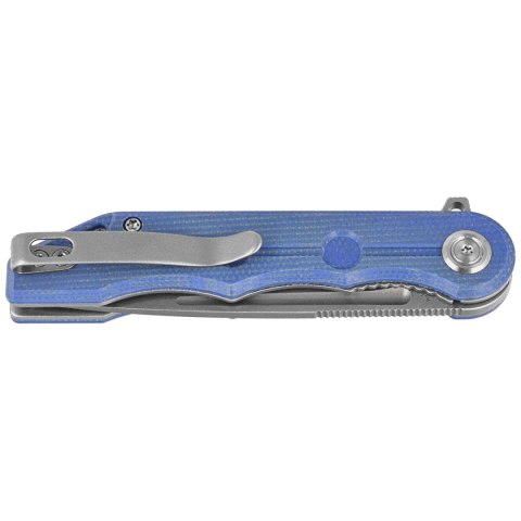 Nóż składany Kubey Mizo Blue Micarta, Bead Blasted AUS-10 by Tiguass (KU312O)