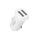 XO ładowarka samochodowa CC67 12W 2x USB biała
