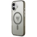 Guess Nakładka Magsafe IML Gradient Case With Print Triangle Logo & Silver Metal Camera Buttons Do iPhone 17 Khaki