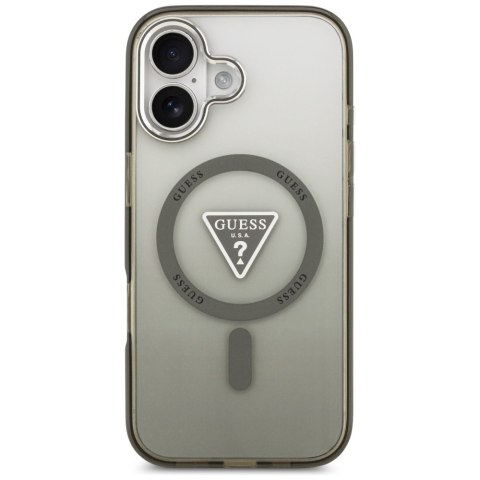 Guess Nakładka Magsafe IML Gradient Case With Print Triangle Logo & Silver Metal Camera Buttons Do iPhone 17 Khaki