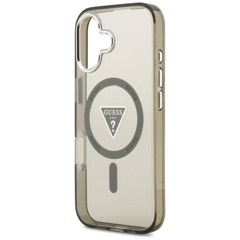 Guess Nakładka Magsafe IML Gradient Case With Print Triangle Logo & Silver Metal Camera Buttons Do iPhone 17 Khaki