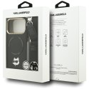 Karl Lagerfeld nakładka Big Strap Choupette Metal Logo MagSafe do iPhone 17 Pro Max czarna