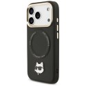 Karl Lagerfeld nakładka Big Strap Choupette Metal Logo MagSafe do iPhone 17 Pro czarna