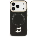 Karl Lagerfeld nakładka Big Strap Choupette Metal Logo MagSafe do iPhone 17 Pro czarna