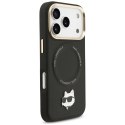 Karl Lagerfeld nakładka Big Strap Choupette Metal Logo MagSafe do iPhone 17 Pro czarna