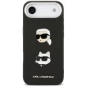 Karl Lagerfeld nakładka FW Grained Karl & Choupette Heads Pins & Logo do iPhone Air czarna