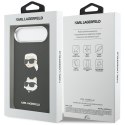 Karl Lagerfeld nakładka FW Grained Karl & Choupette Heads Pins & Logo do iPhone Air czarna
