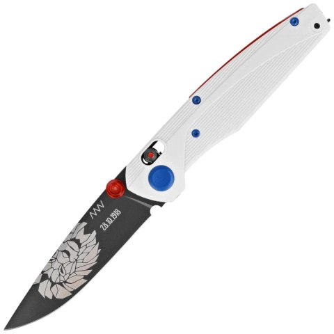 Nóż składany ANV A100 BB Limited Edition No 13/100 White GRN, Black DLC Sleipner (ANVA100-036)