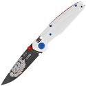 Nóż składany ANV A100 1918 BB Limited Edition No 26/100 White GRN, Black DLC Sleipner (ANVA100-036)
