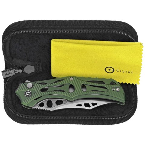 Nóż składany Civivi Biophase Green Aluminium, Satin Nitro-V (C23083-1)