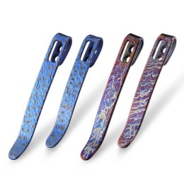 CIVIVI Klipsy Tytanowe 4 szt. 50/55 mm Flamed Blue/Purple