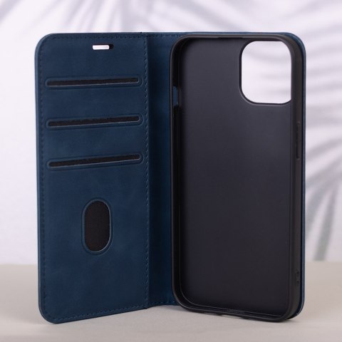 Etui Smart Suede do iPhone 17 6,3" granatowe