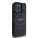 Guess nakładka do iPhone 16 Pro 6,3" GUHMP16LG4GFRK czarna hardcase 4G Ring Classic Logo MagSafe