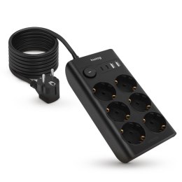 istwa zasilająca Huslog 6x230V + 4xUSB 1,5m 3680W czarna