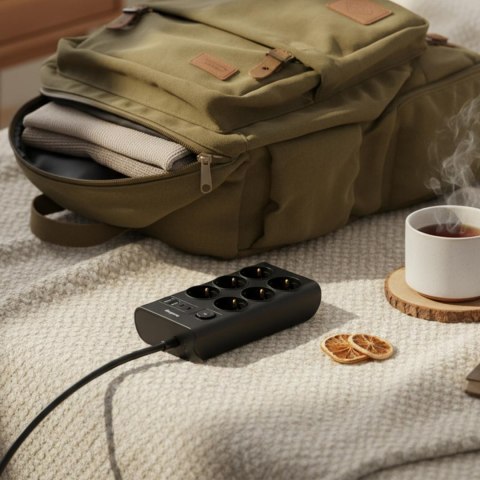 istwa zasilająca Huslog 6x230V + 4xUSB 1,5m 3680W czarna