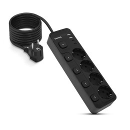 Listwa zasilająca Huslog PowerZone4X HUS1053 4xAC 4xUSB, 5 wyłączników, 3680W