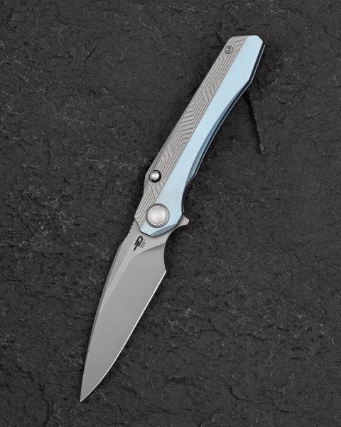Nóż składany Bestech Wet Nellie Blue/Grey Titanium, Fine Stonewashed MagnaCut by Kombou (BT2505A)
