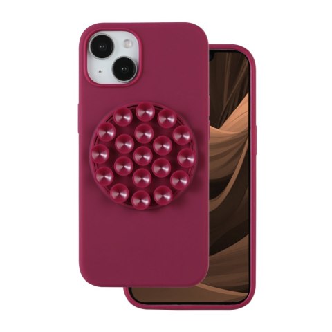 Nakładka Silicone Stick do iPhone 15 6,1" bordowa