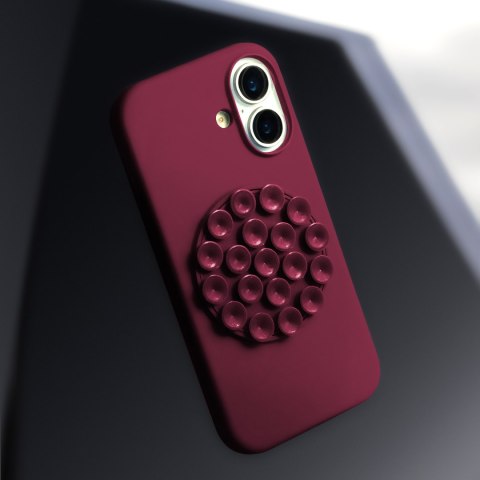 Nakładka Silicone Stick do iPhone 15 Pro 6,1" bordowa