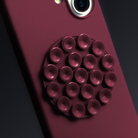 Nakładka Silicone Stick do iPhone 17 Pro 6,3" bordowa