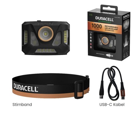 Latarka czołowa Duracell DH1000R - 1000lm LiPo